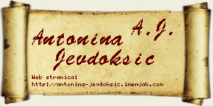 Antonina Jevdoksić vizit kartica